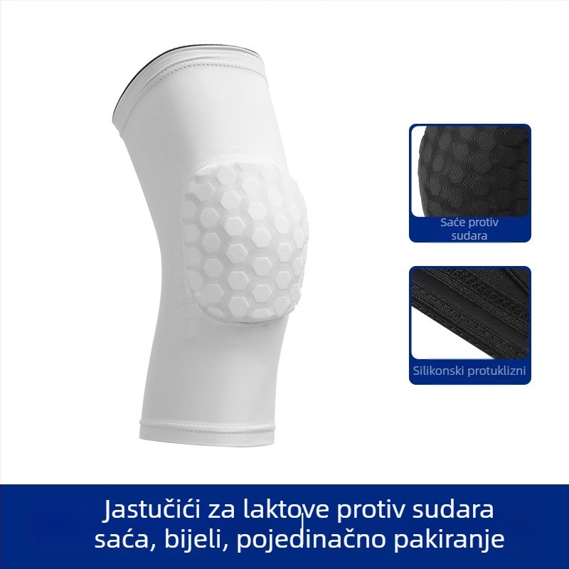 Košarkaški zaštitnik za lakat s elastičnom kompresijom, zaštita zgloba i apsorpcija udaraca kroz saćastu strukturu