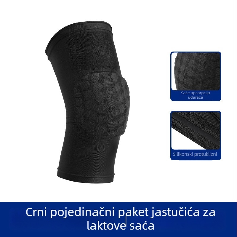 Košarkaški zaštitnik za lakat s elastičnom kompresijom, zaštita zgloba i apsorpcija udaraca kroz saćastu strukturu
