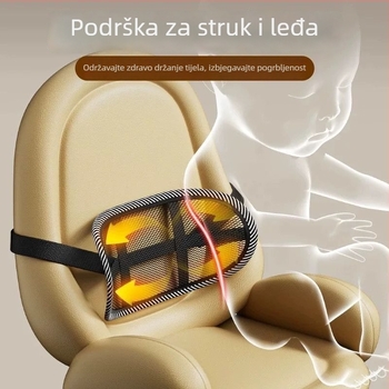 Podrška za leđa dječjeg kolica s lumbalnim jastučićem za pravilno sjedenje