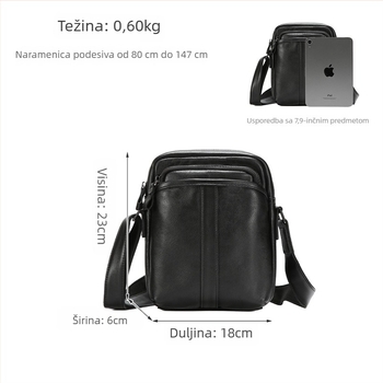 Muška crossbody torba za svakodnevne korištenje i putovanja, prenosna i višefunkcionalna.
