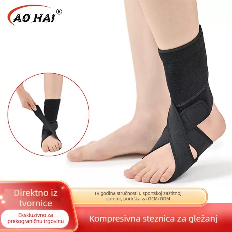 Boka ortóza za sportove od neoprena, podesiva potpora za trčanje, košarku, nogomet i planinarenje; kompatibilno sa cipelama