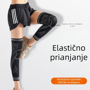 Sportska zaštita koljena za cijeli potkoljenac, produžena, protuklizna i elastična za čučnjeve, košarku i rolanje