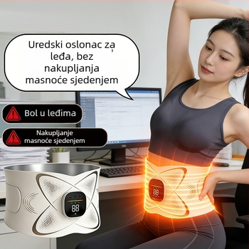 Nova EMS mikrostrujna traka za vježbanje trbuha i zagrijavanje maternice, grijani pojas za struk, pulsni masažer, uređaj za oblikovanje tijela