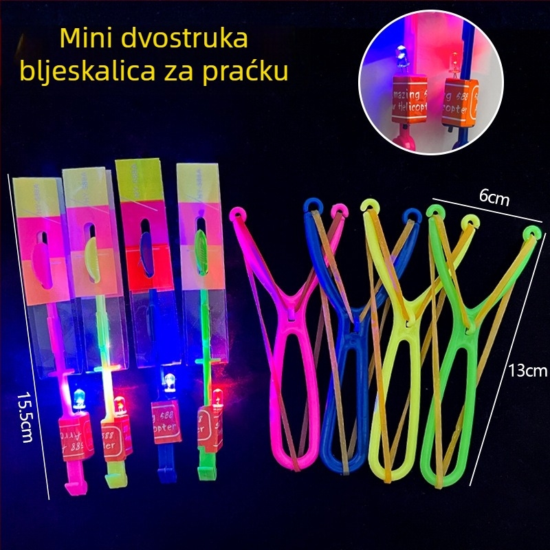 Svjetleći slingshot s LED-om i dvostrukim bljeskom – dječja igračka