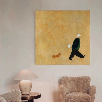 Ramirani zidni umjetnički rad na platnu uljem za dnevni boravak i spavaću sobu — moderni minimalistički stil, Wabi-Sabi.