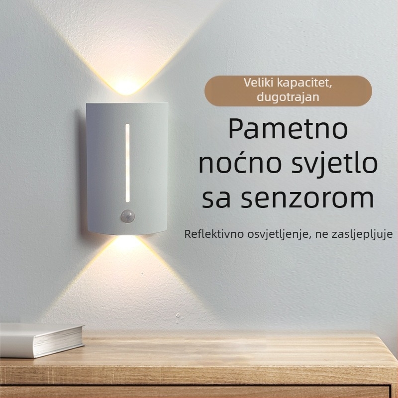 Pametna, punjiva noćna svjetiljka sa senzorom pokreta, zidna svjetiljka za spavaću sobu i hodnik
