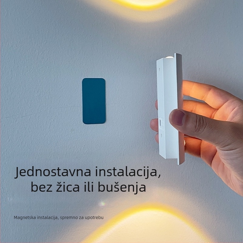 Pametna, punjiva noćna svjetiljka sa senzorom pokreta, zidna svjetiljka za spavaću sobu i hodnik