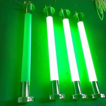 Prilagođeni LED akrilni kružni cijev s 360° osvjetljenjem, kreativno viseće dekorativno svjetlo, duga debela cijev