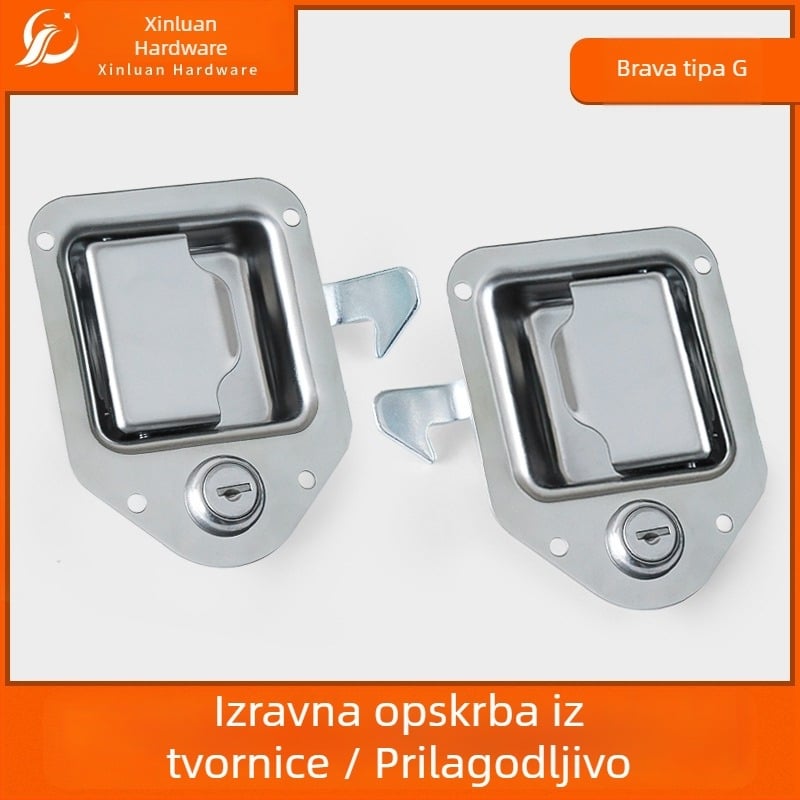 Xinluan G-tipa aluminijska brava za kutiju alata za specijalna vozila, RV-ove i građevinska vozila