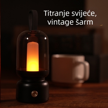 Retro prijenosna noćna lampica za spavaću sobu, visokokvalitetna atmosfera, mogućnost prilagođavanja poklona, prenosna punjiva stolna lampa za vanjske uvjete