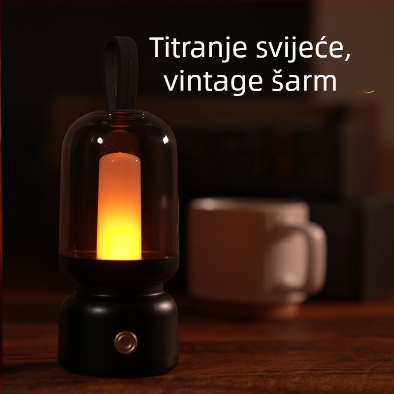 Retro prijenosna noćna lampica za spavaću sobu, visokokvalitetna atmosfera, mogućnost prilagođavanja poklona, prenosna punjiva stolna lampa za vanjske uvjete