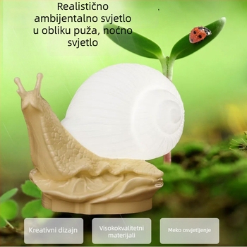 Spavaća soba LED rasvjeta za atmosferu s USB napajanjem, kreativni dizajn puža, noćna svjetiljka