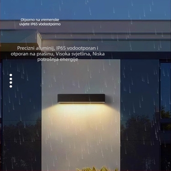 Solarna vanjska zidna svjetiljka – vodootporna linearna LED rasvjeta za fasadu i dvorište