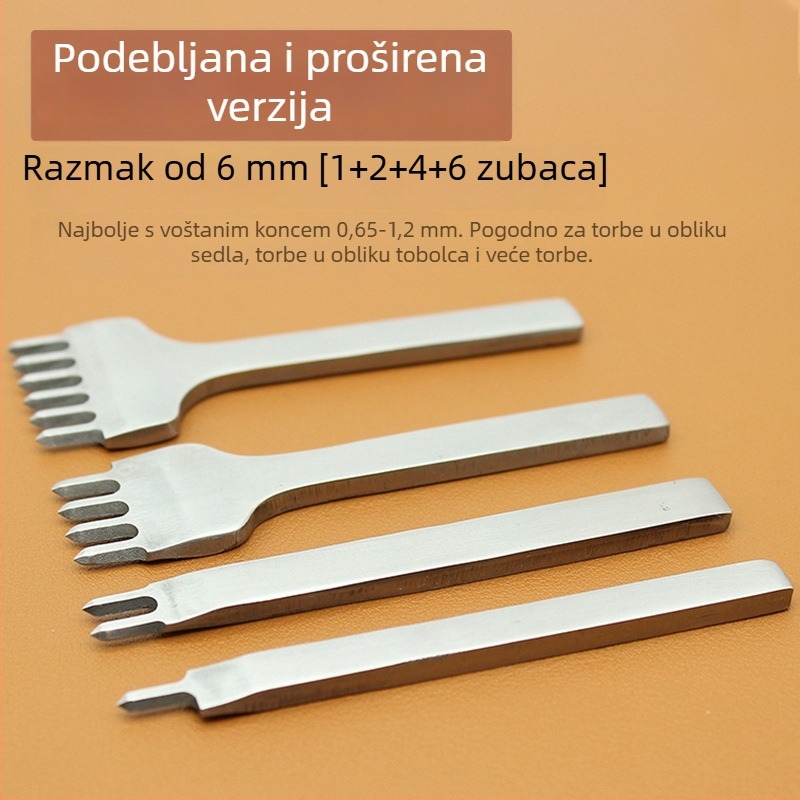 ZY Dijamantni rezač od bijelog čelika za kožu – ručno izrađeni alat za bušenje novčanika, 4 mm