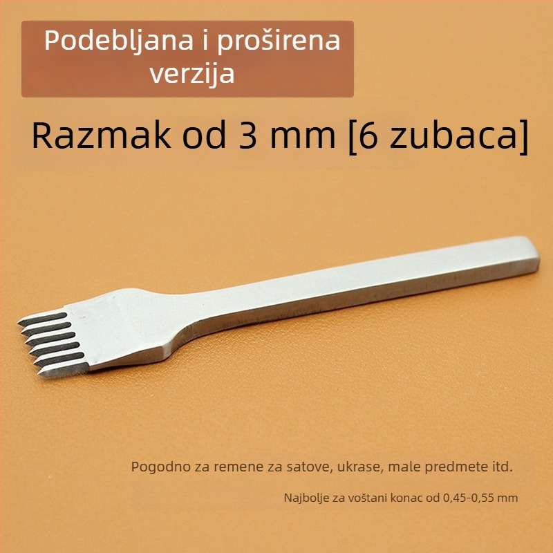ZY Dijamantni rezač od bijelog čelika za kožu – ručno izrađeni alat za bušenje novčanika, 4 mm