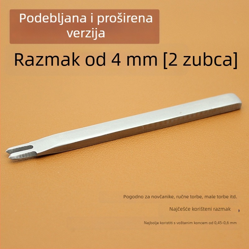 ZY Dijamantni rezač od bijelog čelika za kožu – ručno izrađeni alat za bušenje novčanika, 4 mm