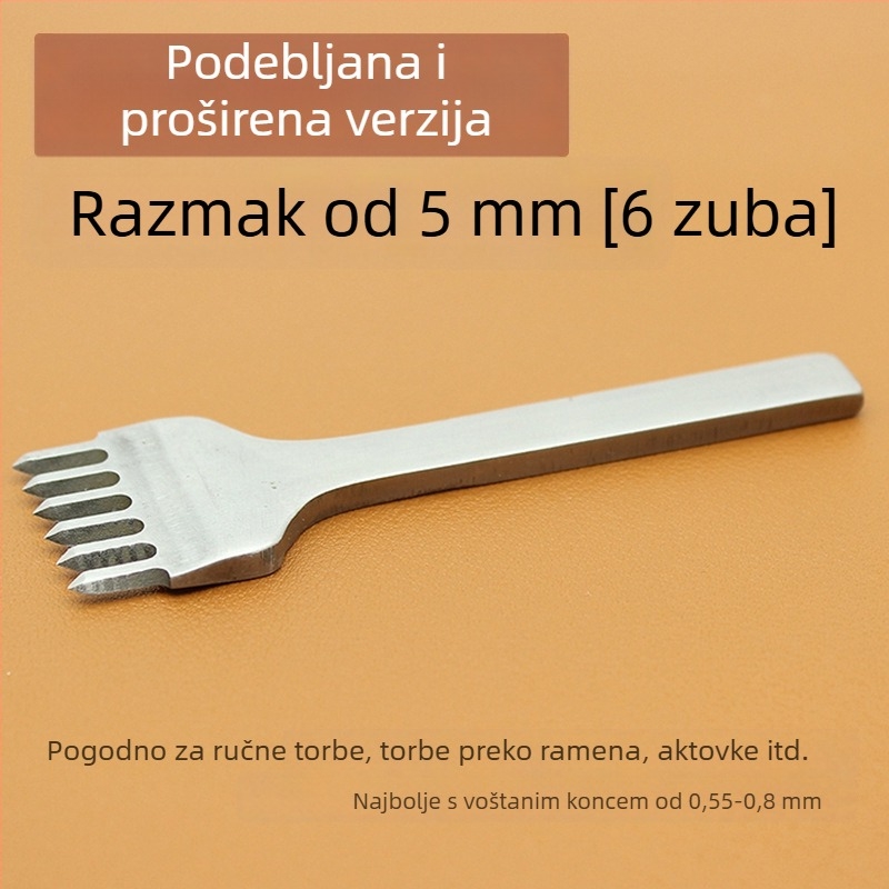 ZY Dijamantni rezač od bijelog čelika za kožu – ručno izrađeni alat za bušenje novčanika, 4 mm