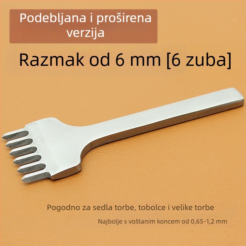 ZY Dijamantni rezač od bijelog čelika za kožu – ručno izrađeni alat za bušenje novčanika, 4 mm