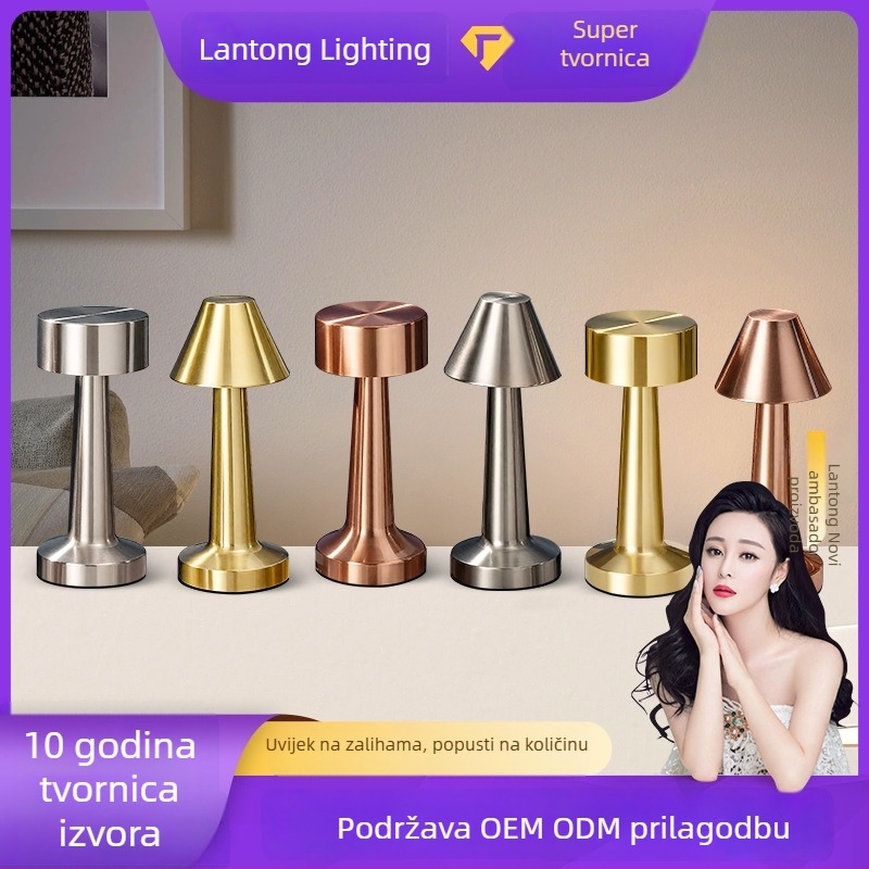 LED stolna lampa s dodirnim upravljanjem, punjiva, oblik bućice, ambijentalno svjetlo za bar, blagovaonu i spavaću sobu, zaštita očiju, noćno svjetlo