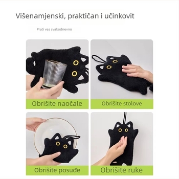Vješena kuhinjska krpa od koralnog pliša, upija, debela, brzo se suši, bez dlačica, krpa za pranje posuđa