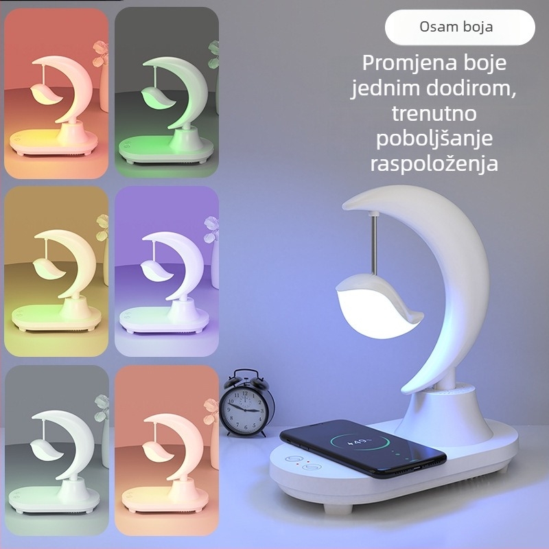 RGB noćna lampica s Bluetooth zvučnikom za spavaću sobu – ambijentalno svjetlo za san s ugrađenom baterijom