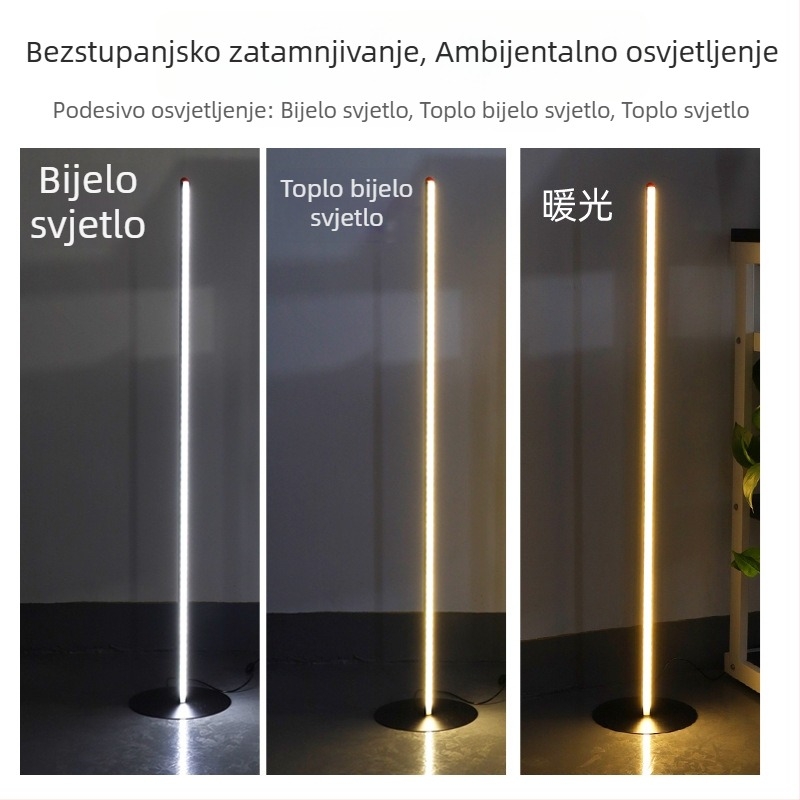 Moderna LED podna svjetiljka za dnevni boravak i spavaću sobu, kutna uspravna svjetiljka od aluminijske legure