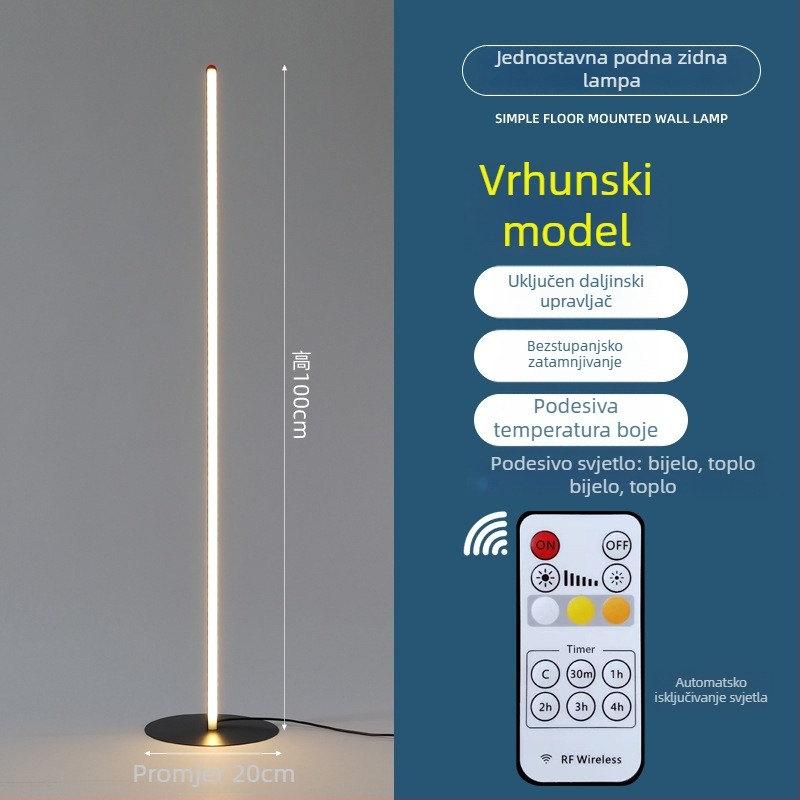 Moderna LED podna svjetiljka za dnevni boravak i spavaću sobu, kutna uspravna svjetiljka od aluminijske legure