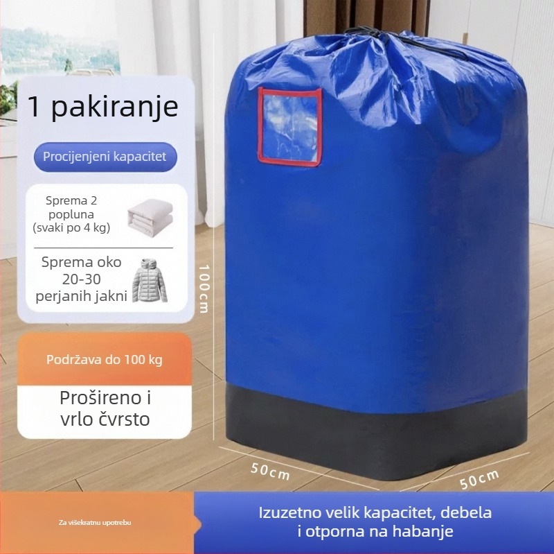 Plastična tkana torba s PE premazom, velika kapaciteta, prozirne džepove, vodootporna, samozatvarajuće zatvaranje, za preseljenje i otpremu paketa