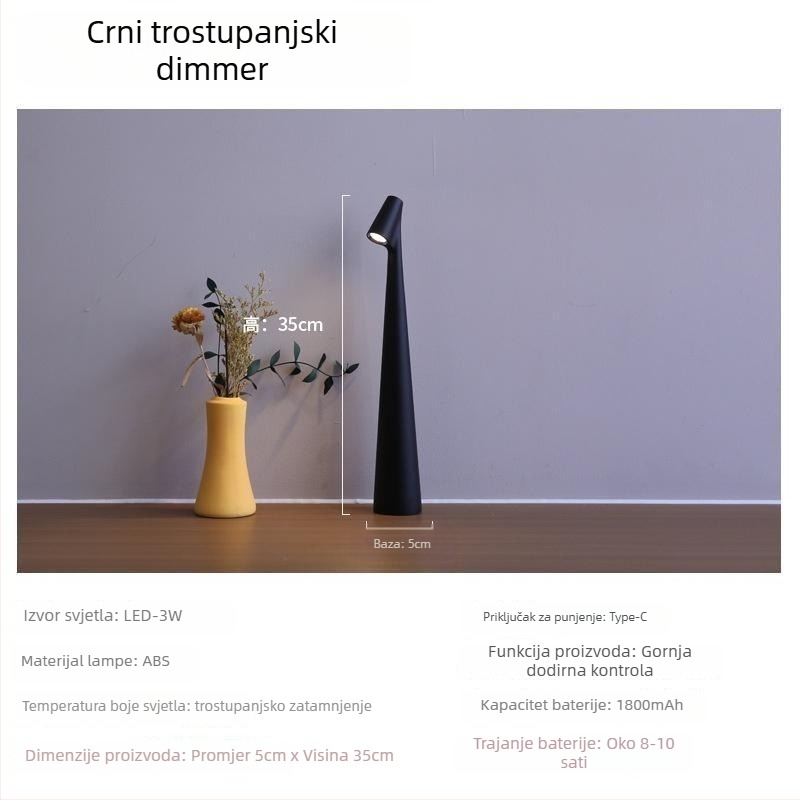 Stolna lampa za dječju sobu s zaštitom očiju, ambijentalno osvjetljenje, geometrijski 3D dizajn, aluminijsko sjenilo, dodirni prekidač, napajanje iz utičnice, noćna dekorativna lampica