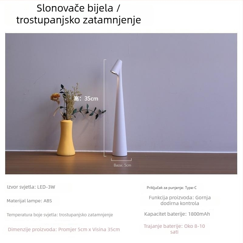 Stolna lampa za dječju sobu s zaštitom očiju, ambijentalno osvjetljenje, geometrijski 3D dizajn, aluminijsko sjenilo, dodirni prekidač, napajanje iz utičnice, noćna dekorativna lampica
