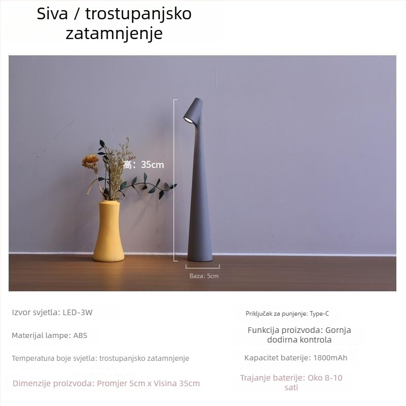 Stolna lampa za dječju sobu s zaštitom očiju, ambijentalno osvjetljenje, geometrijski 3D dizajn, aluminijsko sjenilo, dodirni prekidač, napajanje iz utičnice, noćna dekorativna lampica