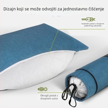 Zagrijavajući jastuk za vrat s biljnim punjenjem – kombinirani odvojivi jastuk za kućnu upotrebu