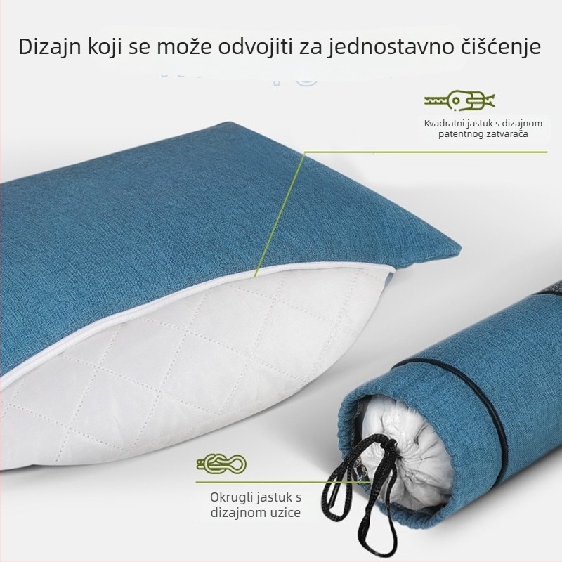 Zagrijavajući jastuk za vrat s biljnim punjenjem – kombinirani odvojivi jastuk za kućnu upotrebu