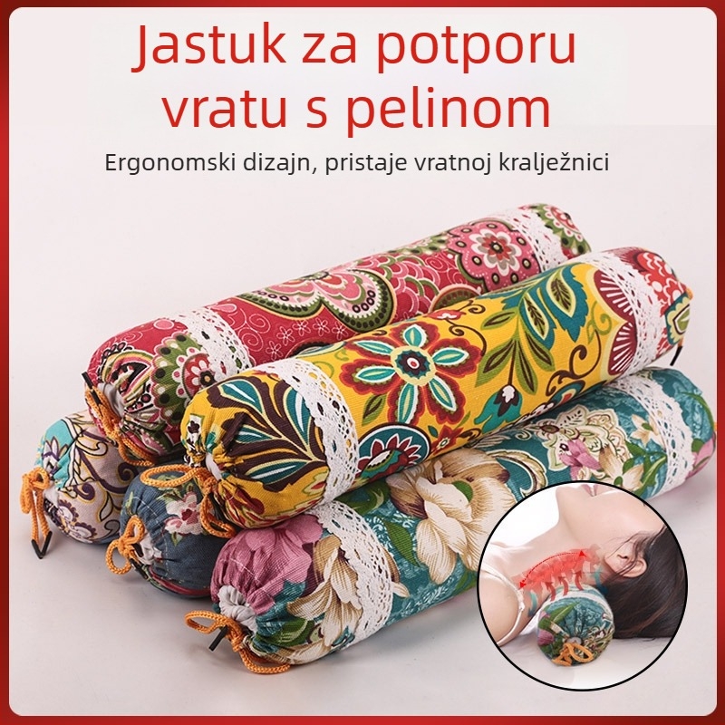 Zagrijavajući jastuk za vrat s biljnim punjenjem – kombinirani odvojivi jastuk za kućnu upotrebu