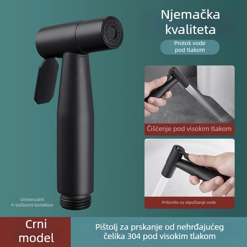 Set tuš za WC od nehrđajućeg čelika — visokotlačni vodeni pištolj za kupaonicu