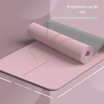 Joga prostirka, protiv klizanja, dodatno debela i široka, apsorbira udarce i zvuk, za kućnu upotrebu i unutarnje vježbe; podloga za preskakanje užeta s blagom manom