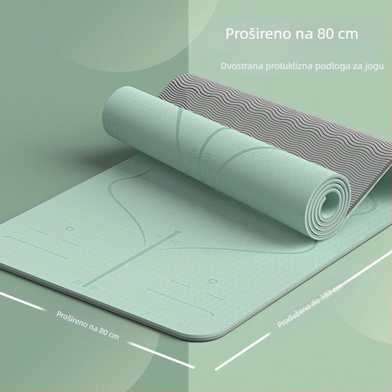 Joga prostirka, protiv klizanja, dodatno debela i široka, apsorbira udarce i zvuk, za kućnu upotrebu i unutarnje vježbe; podloga za preskakanje užeta s blagom manom