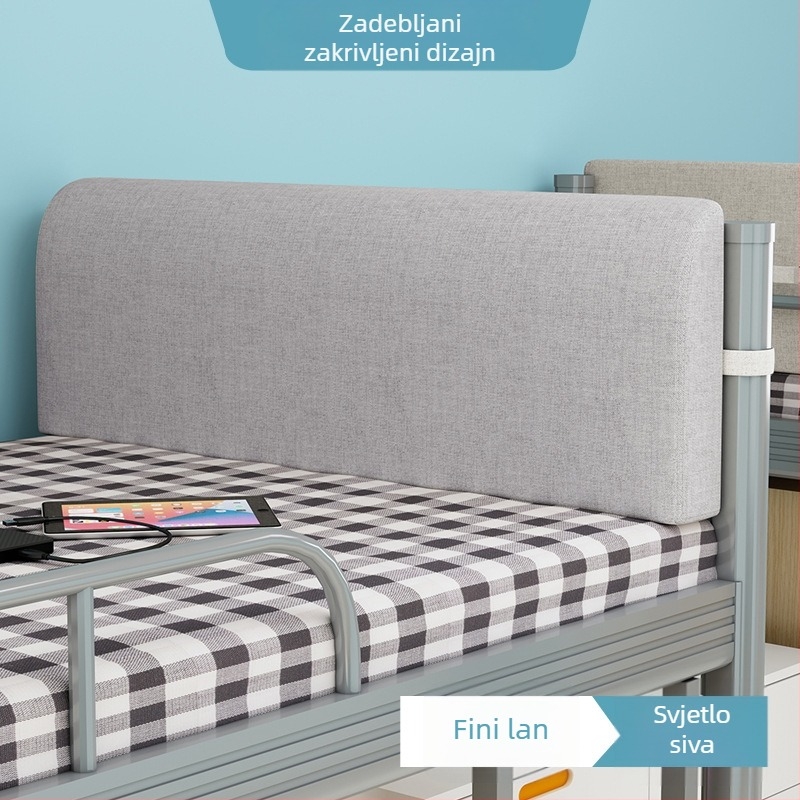 Jastuk za naslone uz krevet u studentskom domu, za gornji i donji kat na jednostrukom krevetu, udobna podrška