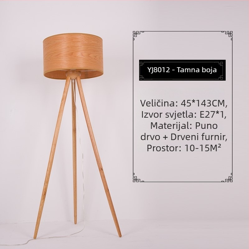 Japonski stil podna lampa s tatami motivima, Zen bambus umjetnost, drvena dekorativna lampa za dnevni boravak i spavaću sobu