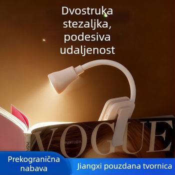 Mini LED lampica s USB napajanjem, noćna svjetiljka za dom, lampica za čitanje s klipsom za knjigu, zaštita očiju, prijenosno studijsko svjetlo