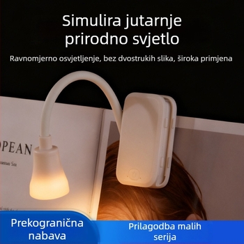 Mini LED lampica s USB napajanjem, noćna svjetiljka za dom, lampica za čitanje s klipsom za knjigu, zaštita očiju, prijenosno studijsko svjetlo