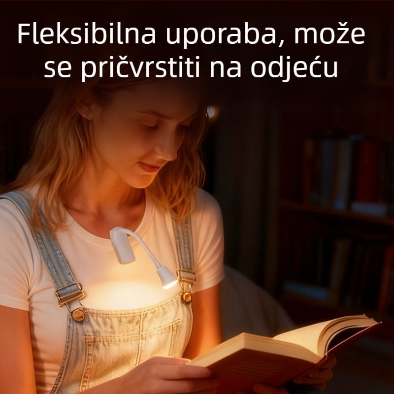 Mini LED lampica s USB napajanjem, noćna svjetiljka za dom, lampica za čitanje s klipsom za knjigu, zaštita očiju, prijenosno studijsko svjetlo