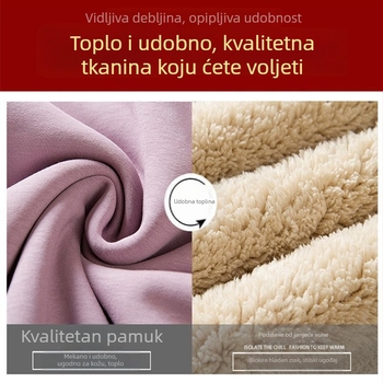Ženski zimski džemper s umjetnom ovčjom krznom, opuštena silueta, okrugli izrez, topao, bez kapuljače