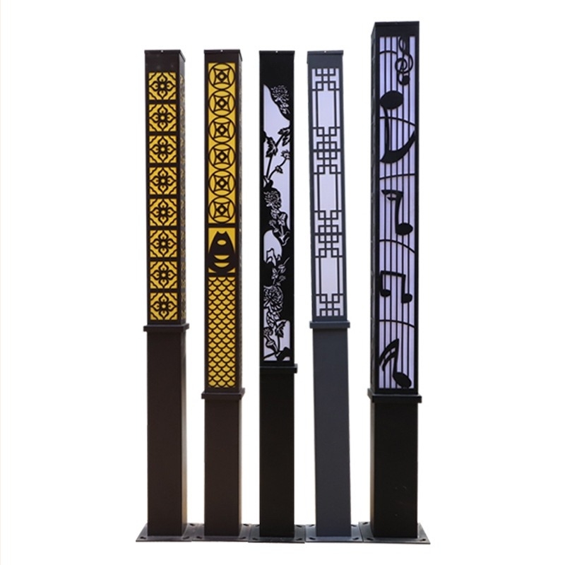 LED kolona za krajinsko osvjetljenje, visina 2–3 m, kvadratni vanjski stup rasvjetom, za vrtove, dvorišta, parkove i pločnike
