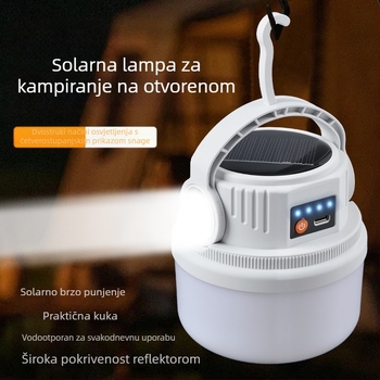Solarsko vanjsko kampersko osvjetljenje, punjivo, dugotrajno, nužno osvjetljenje za štandove i šatore