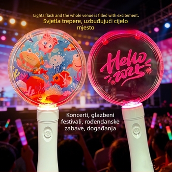 Koncertna ručna svjetleća štapić s akrilnim uzorkom, rekvizit za atmosferu događaja, festivalni dar