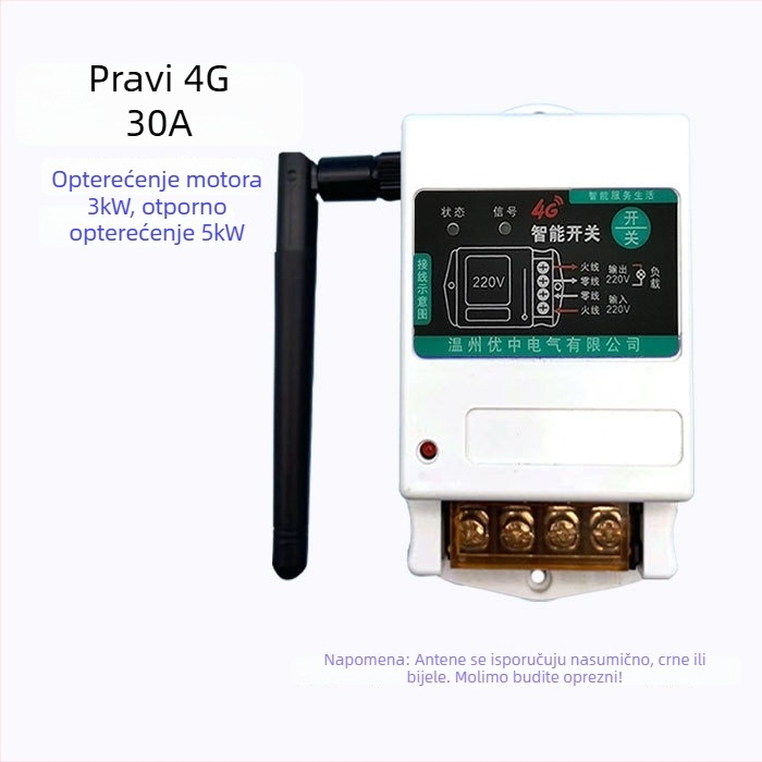 4G mobilni daljinski upravljani prekidač za 220V – visokoučinkovita vodena pumpa, ulična rasvjeta, inteligentno upravljanje