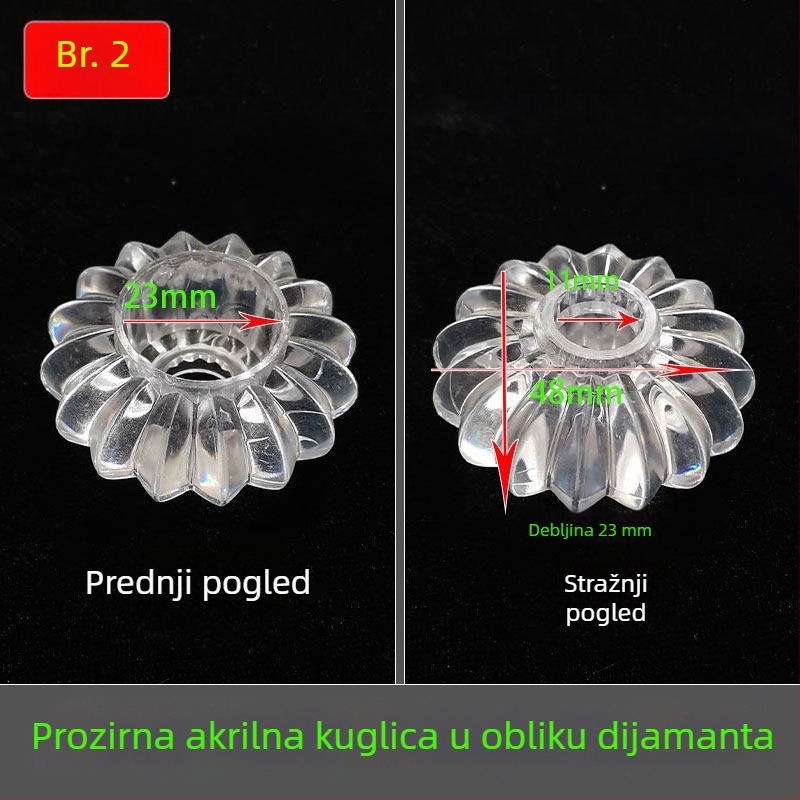 Glava lampe i rameni dio, dekorativna stolna lampa, luster, europski stil svijećnjak lampe s perlicama – dodaci za lampe