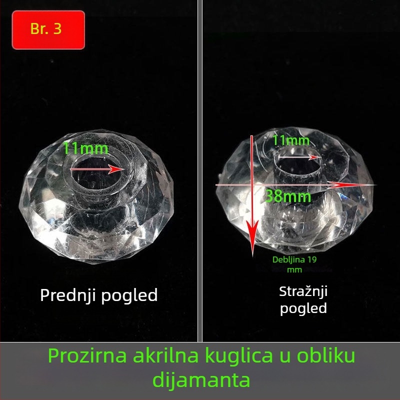 Glava lampe i rameni dio, dekorativna stolna lampa, luster, europski stil svijećnjak lampe s perlicama – dodaci za lampe