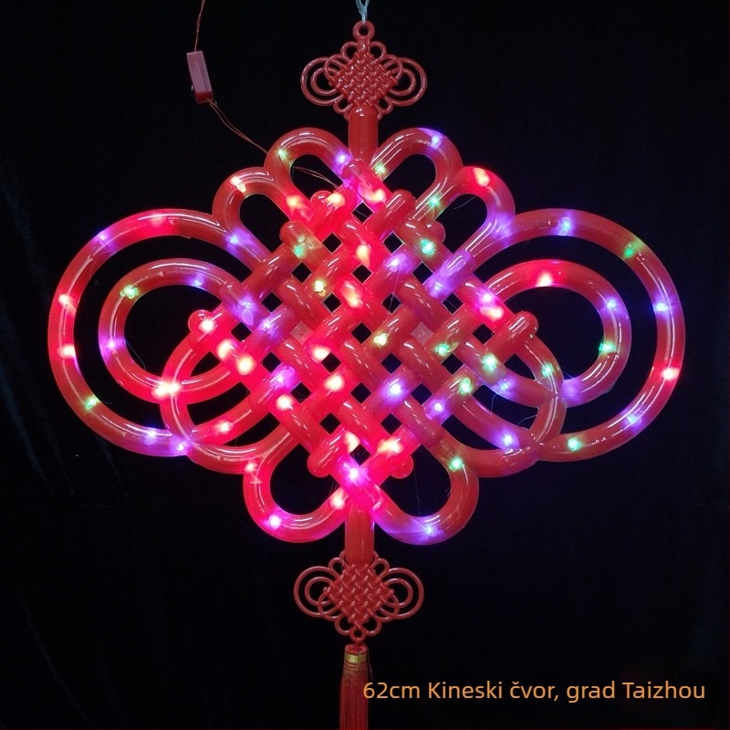 LED kineski čvor dekorativne svjetiljke za ceremoniju otvaranja, plastična šarolika svjetleća LED rasvjeta za cestu i krajolik
